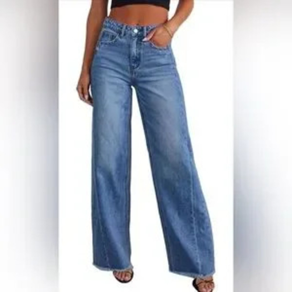 Classic Blue Wide-Leg Jeans
